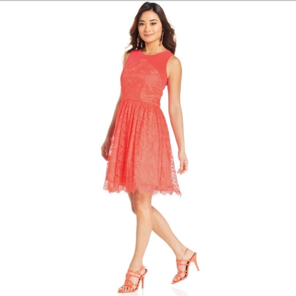 JESSICA SIMPSON Lace Cut Out Dress